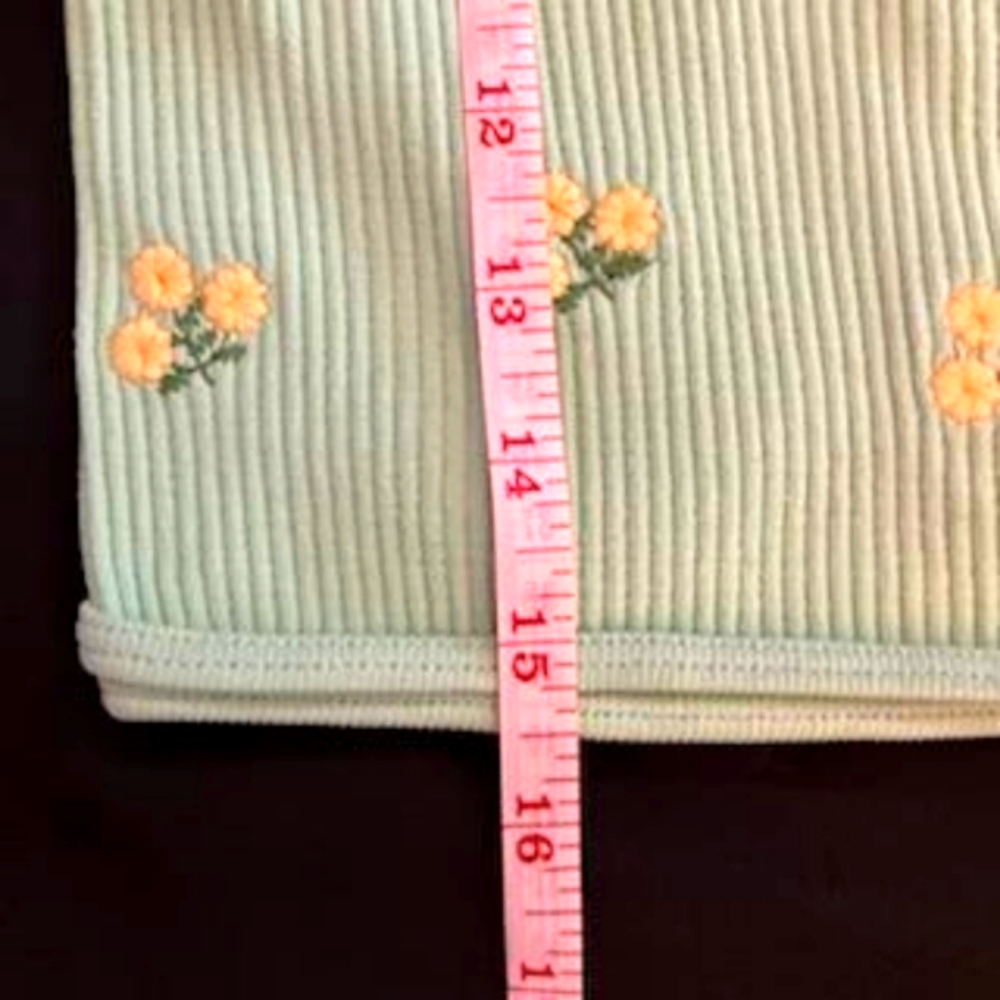 ZARA Short Sleeve Green Wrap Knit Cropped Top Women's Size XS-S NWOT - Picture 5 of 5